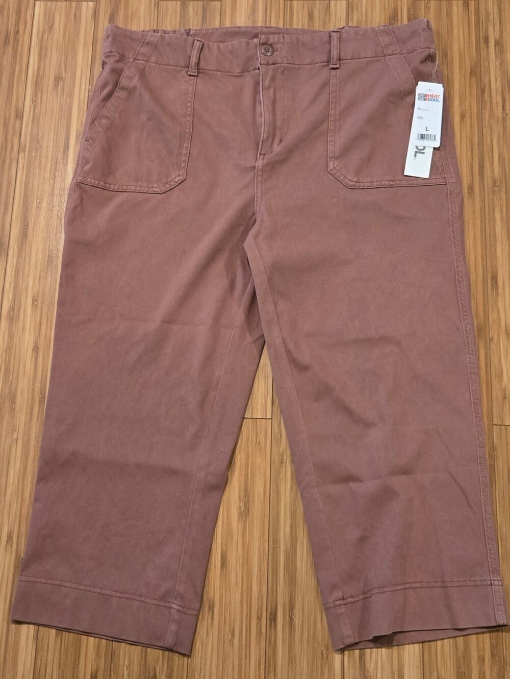 NWT 32 Cool Casual Cropped Utility Pants - Mauve
